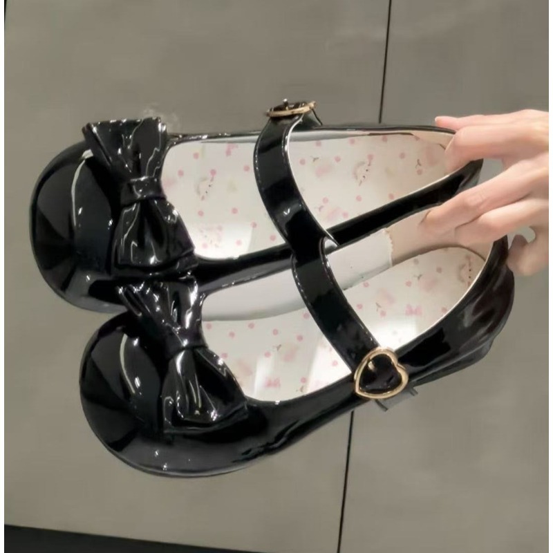 Leather Classic Strap - Scarpe Lolita con Fiocco Stile Dolce