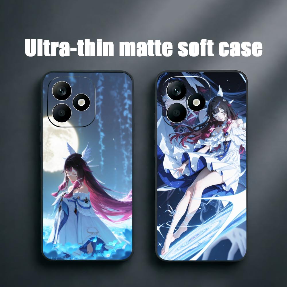 Xiaomi Redmi Note 13 - Cover Morbida Nera per Telefono Genshin