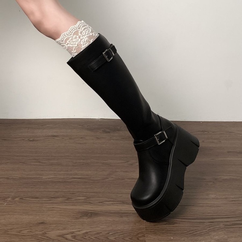 Classici Stivali da donna neri - Leather Classic Strap recensione e prezzo