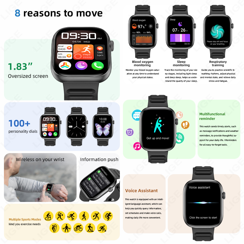 LIGE Smart Watch Uomo 1.83” Sc - Smartwatch Custom recensione e prezzo